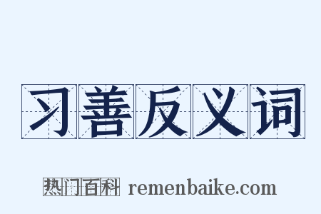 习善反义词是什么意思的图片